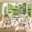 Steel Patio Dining Set Table,