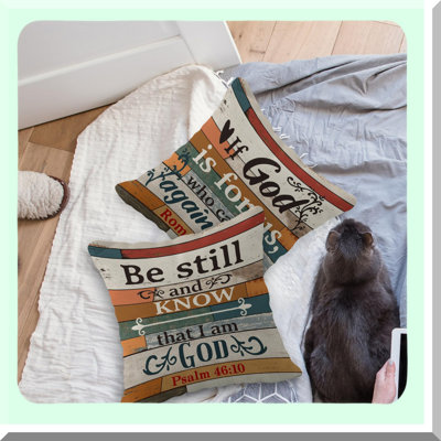 Vintage Scripture Inspirational Cushion Cover Set - Christian Decor Throw Pillow Case - Jesus Verse Sofa Couch Bed Gift - Church Gifts Sayings