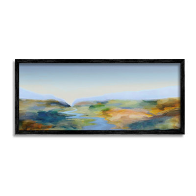 Abstract Winding Stream Framed Giclee Art by Michael Tienhaara