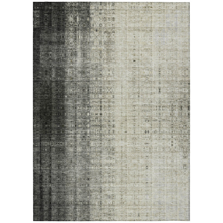 Machine Washable Indoor/Outdoor Kaczor ACN2240 Stripes Rug