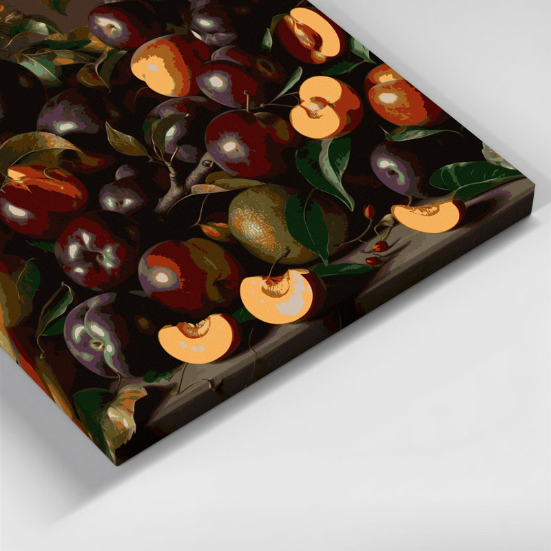 «Fruit Pluot», art mural sur toile brun, H 12 po x l 18 po
