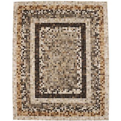 Performance Leather Geometric Indoor Rug