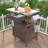 Mavis  40.5" Rustic Outdoor Grill Cart With Stainless Steel Top And Drop-Leaf Extension-125902263