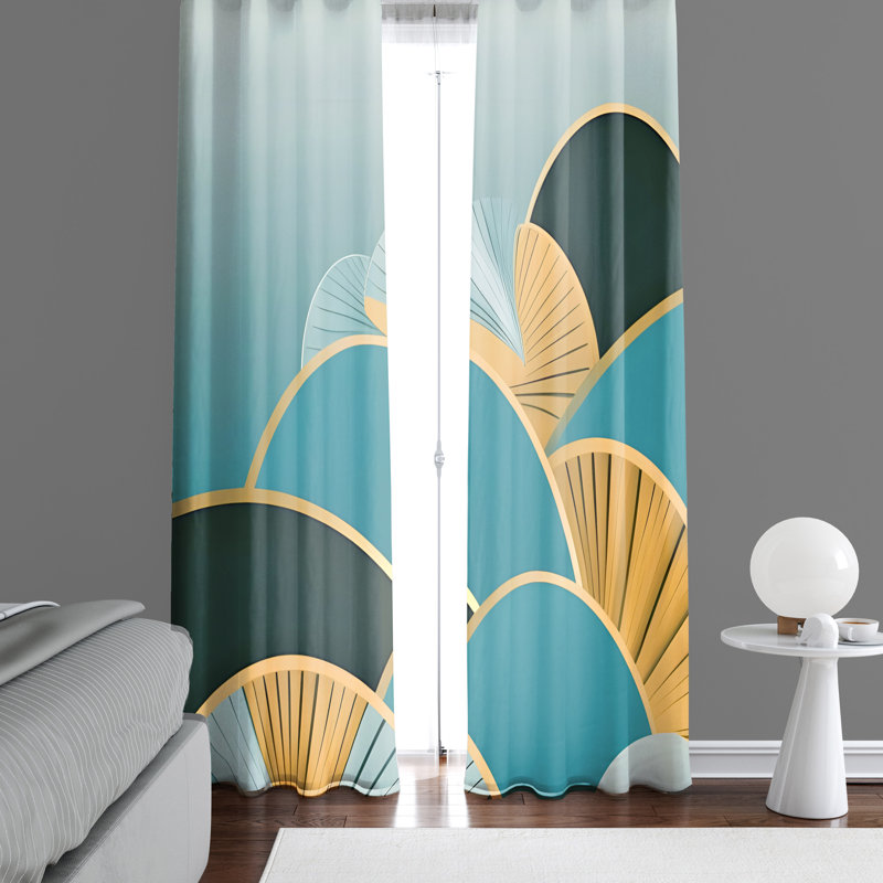 Cerullo Semi Sheer Curtain Pair, 40" W x 52" L
