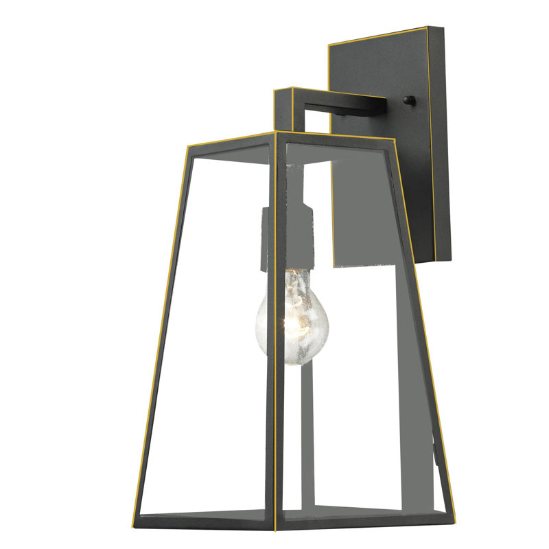 Éclairage mural d'extérieur 1 lumière, Noir impérial, H 19,75 po x l 9 po x P 10,25 po