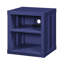 Table de chevet bleue avec tablette ouverte