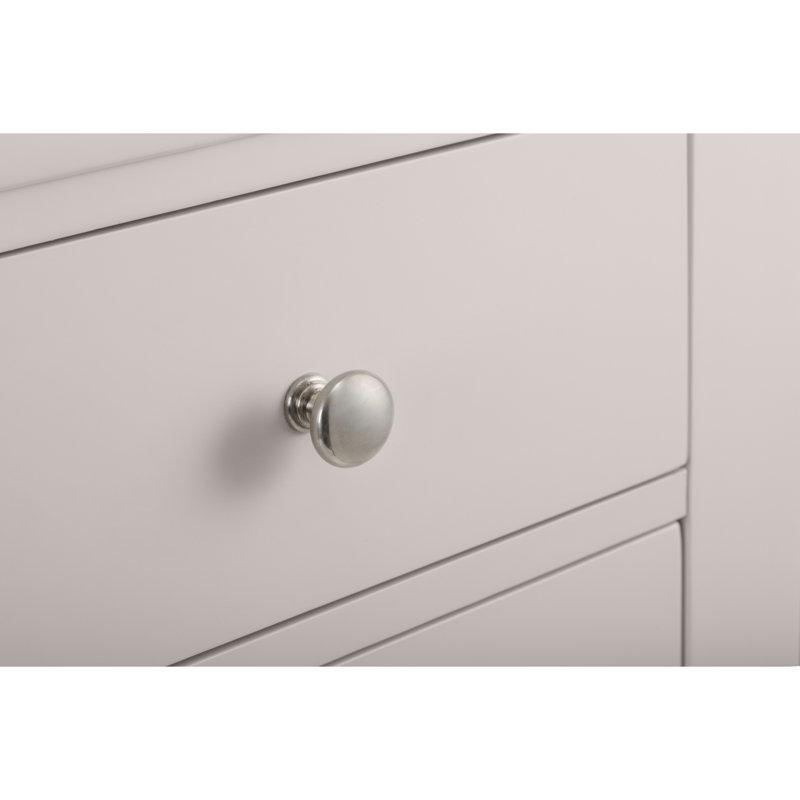 Dial 50cm W Solid Wood Bedside Table, Grey