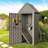 Outdoor Resin Storage Cabinet with Hooks and Lock Ring for Patio Lawn and Garden, Outdoor Storage Shed-113062694