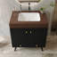 Meuble-lavabo autoportant contemporain avec plateau en faux marbre et lavabo en céramique-2000410361