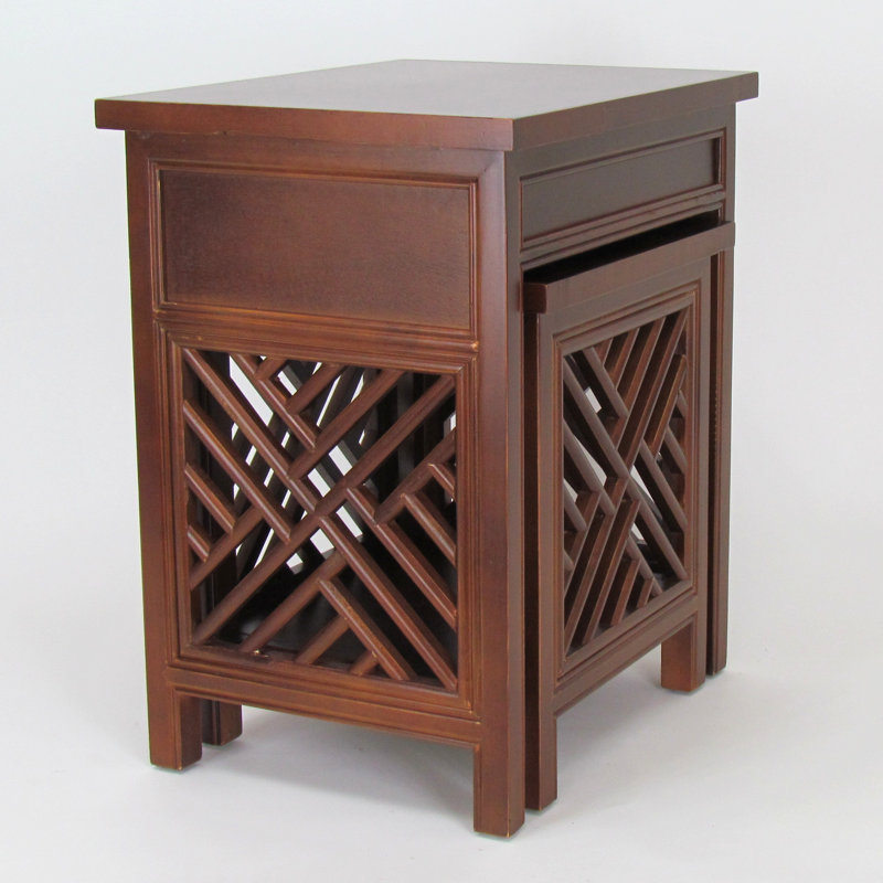 Hopkins Solid Wood Nesting Tables, Brown