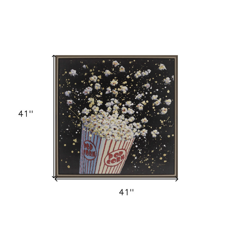 Cinéma Pop argenté encadré flottant art mural