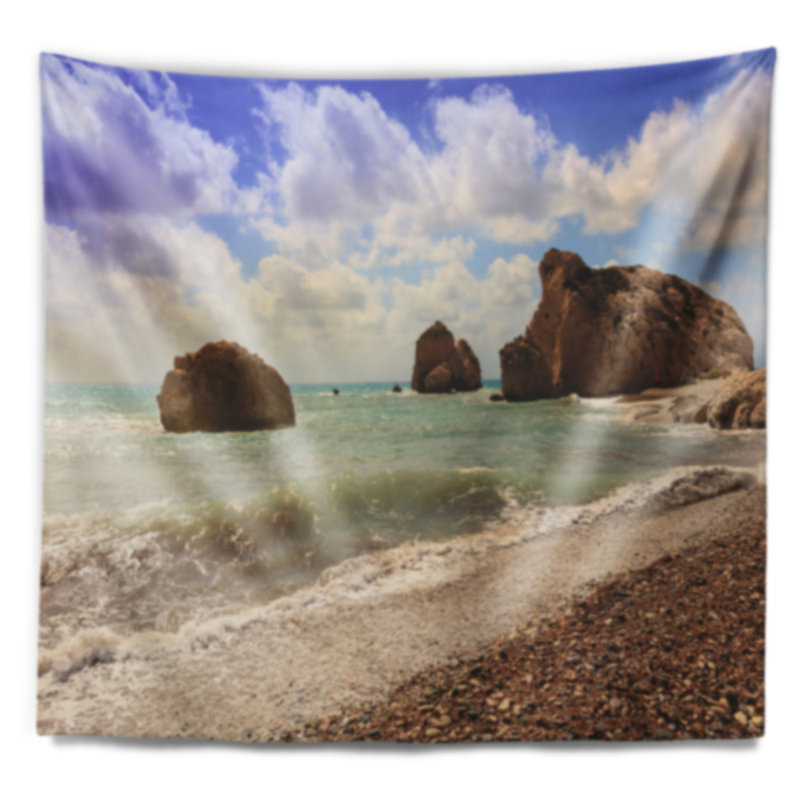 Tapisserie marine Aphrodite à Chypre, H 50 po x l 60 po