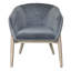 Fauteuil 28 po en velours brun et gris