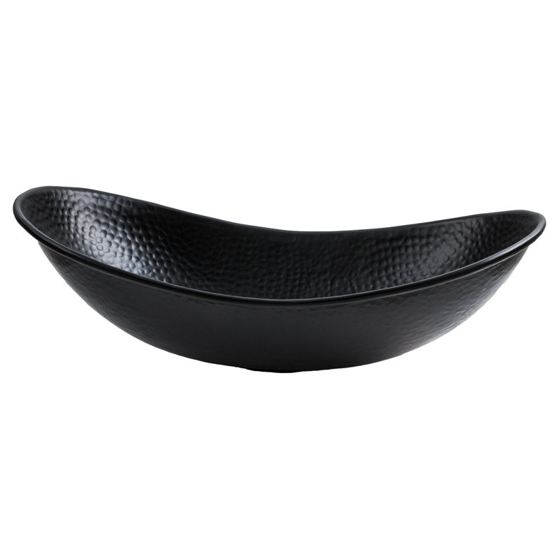 Ivy Bronx Beardall 55mm L x 300mm W Metal Oval Sink, Black