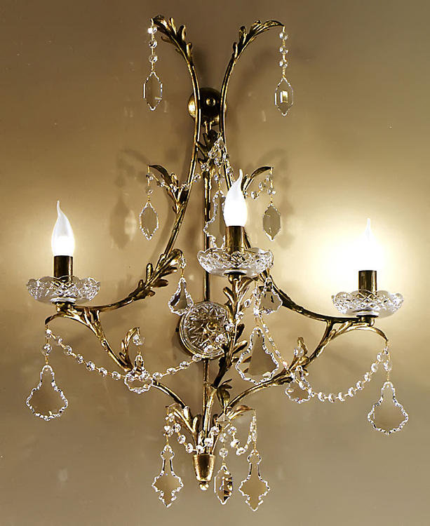 Lampe murale bougie 3 lumières