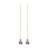 Aspen Creative 20508-12, 12" Clear With Black Line Glass Knob With Pull Chain In Copper, 2 Pack