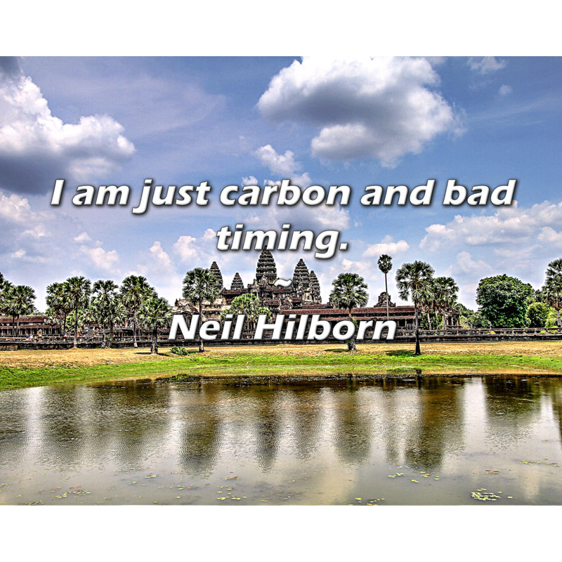 Citation de Neil Hilborn: «I'm am carbon and bad timing».