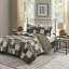 Ensemble de literie pour lit double réversible en microfibre de style rustique