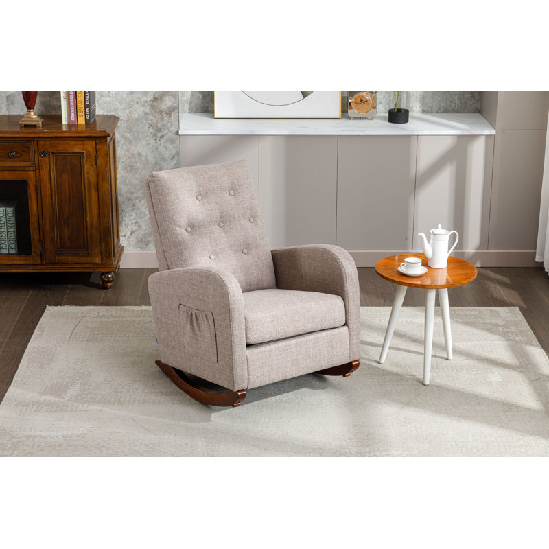 Fauteuil berçant à haut dossier, Chameau