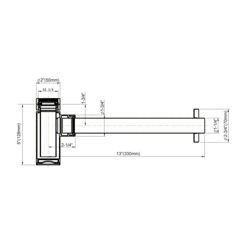 Siphon rond en forme de bouteille 1,25" p-trap