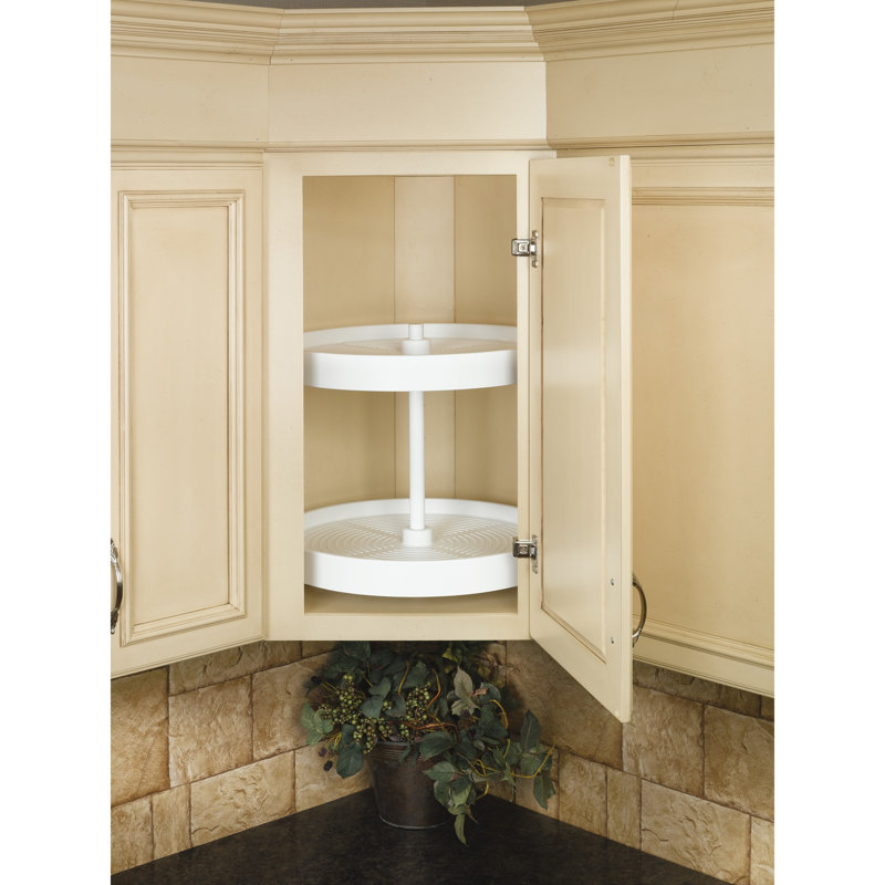 Plateau tournant double en polymère Rev-A-Shelf, L 24 po, Blanc