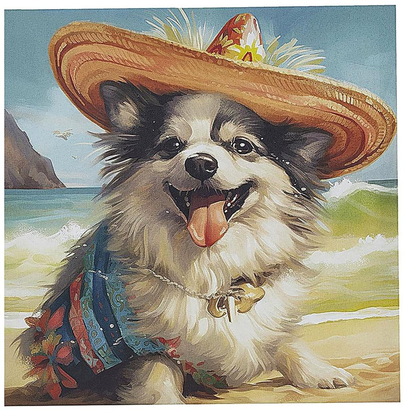Chihuahua, art mural sur toile