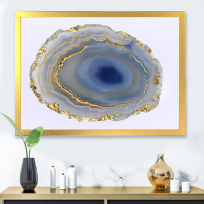 «Golden Water Agate», reproduction sur toile encadrée