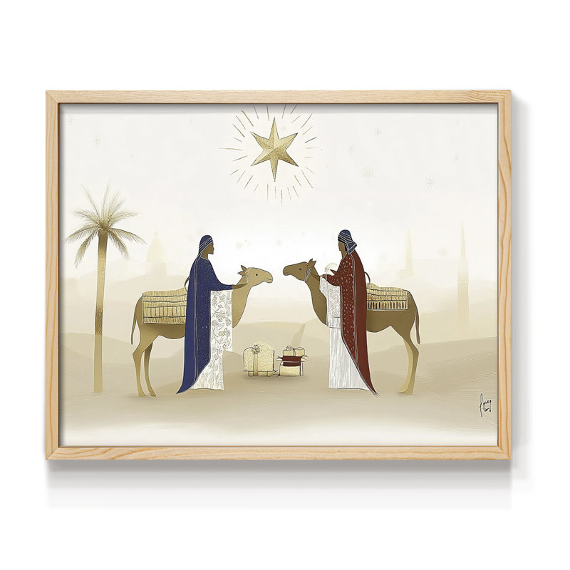 Chirstmas Art-CCXXXIV -Framed Print - Restickable, H 8 po x l 10 po, Naturel