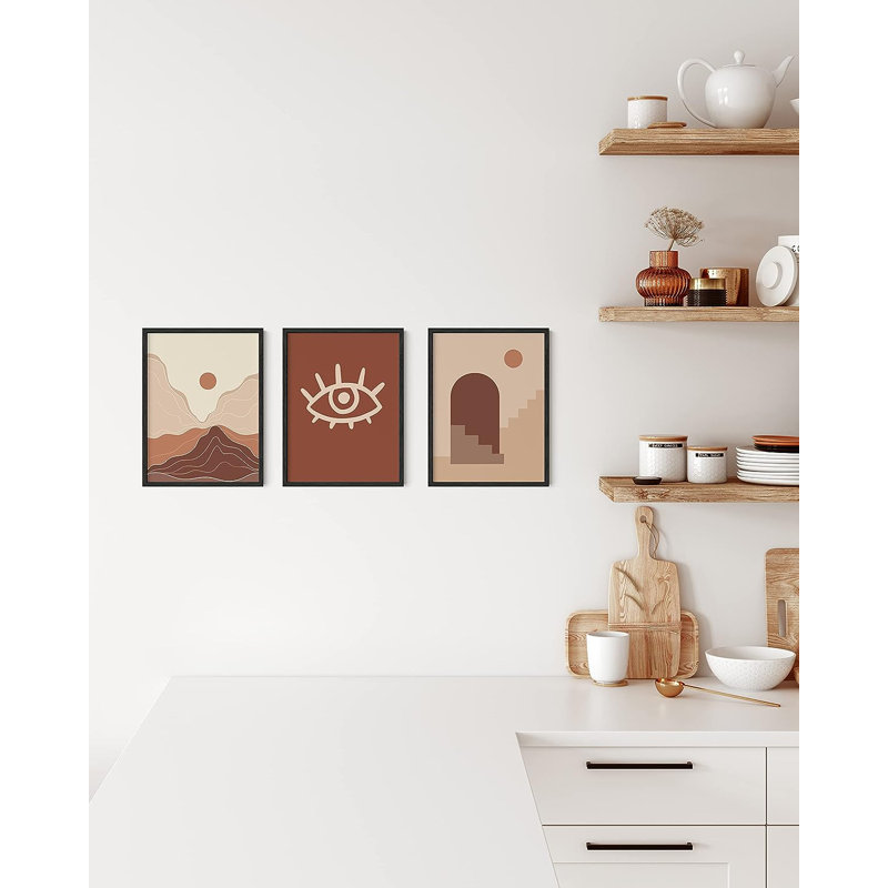 Walnut Oak 9x12 Wooden Picture Frame Set with Plexiglass Cover