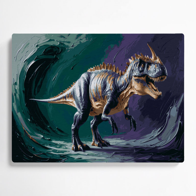 Dinosaure, art mural en métal bleu Dracorex, H 20 po x l 24 po