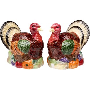 Friends TV Series Frame and Turkey Ceramic Salt and Pepper Shakers Set of 2
