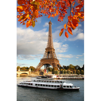 Hallward " Eiffel Tower With Boats On Seine In Paris, France "