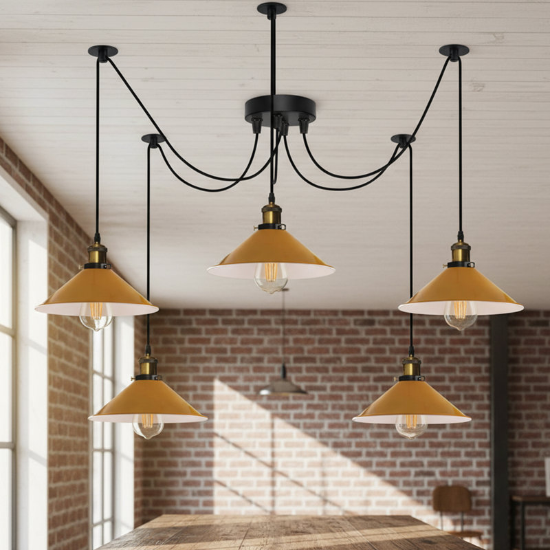 5 - Light Cone Pendant, Yes, Yellow