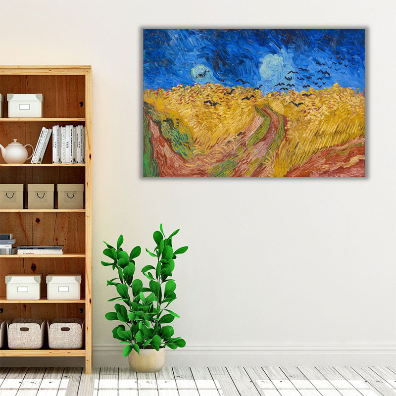Wheatfield with Crows, 1890 - reproduction d'art sur toile, H 12 po x l 18 po