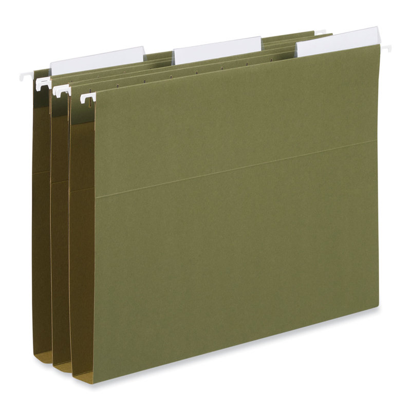 Universal® Hanging File Folder Plastic Index Tabs Plastic Hanging Files Open