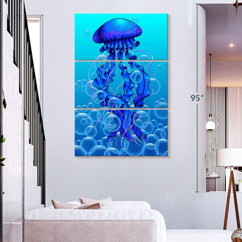 Brampt Jellyfish Bubbles, 74" H x 48" W