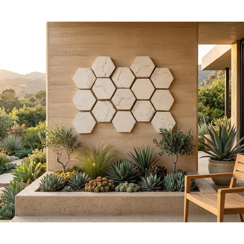 Hexagon Wall Tiles, Roman Stone