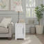 Table de chevet 15 po Haven, aucun assemblage requis, finition blanche-2118249115