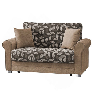 Causeuse convertible avec rangement Primenest Grandera, beige