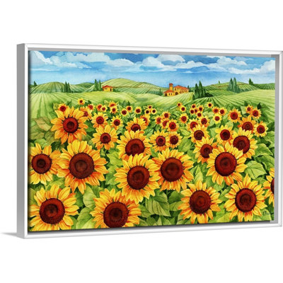 Art mural toile de tournesol