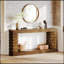 Console étroite en bois brun avec rangement pour le vestibule, le couloir et le salon, durable et élégante
