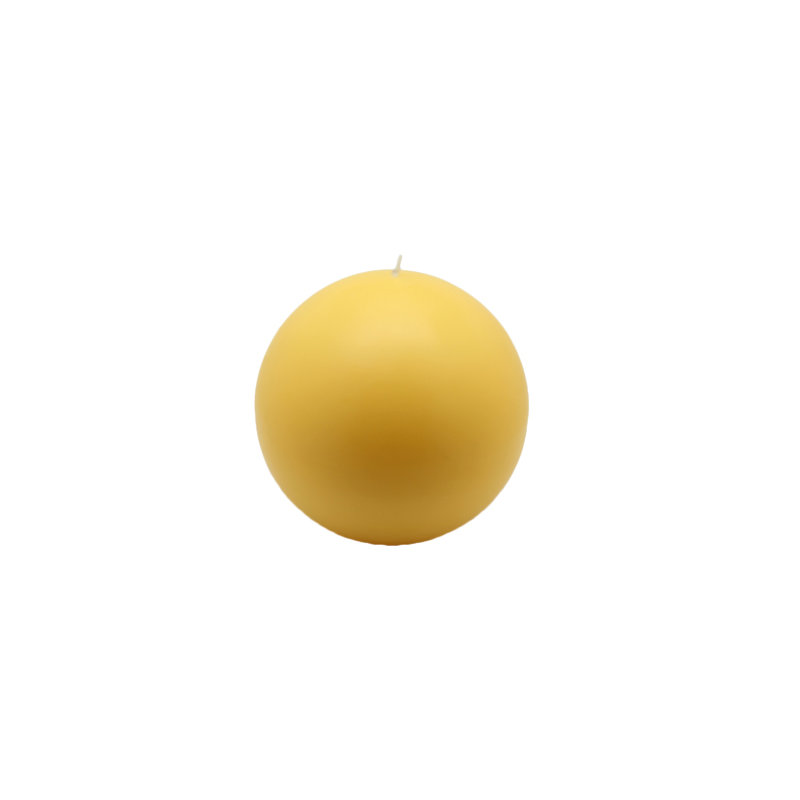 Bougie ronde, Jaune, Diamètre de 4 po, Ensemble de 2