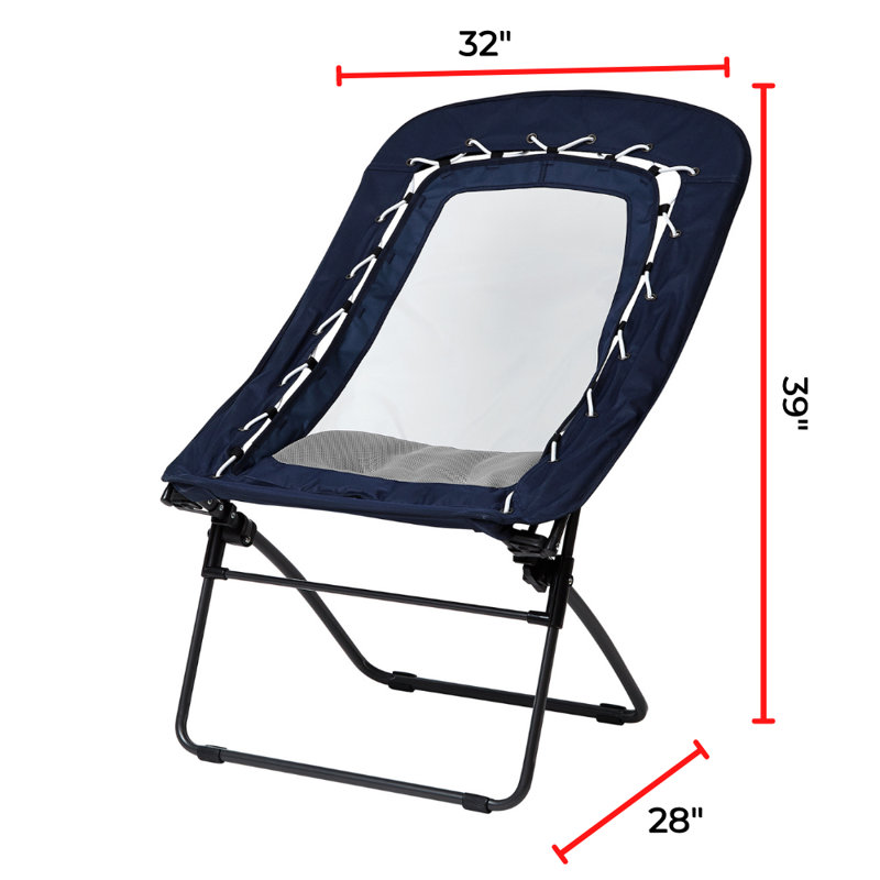 Chaise pliante en maille Sosik Bungee, Bleu nuit