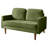 Muneef Corvettta 57.5"  square armrest pull-button double velvet couch-427770558