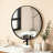 Alauni Metal Round Wall Mirror,Decorative Mirror for Bathroom,Entryway,Hallway -1300406101-1300406096