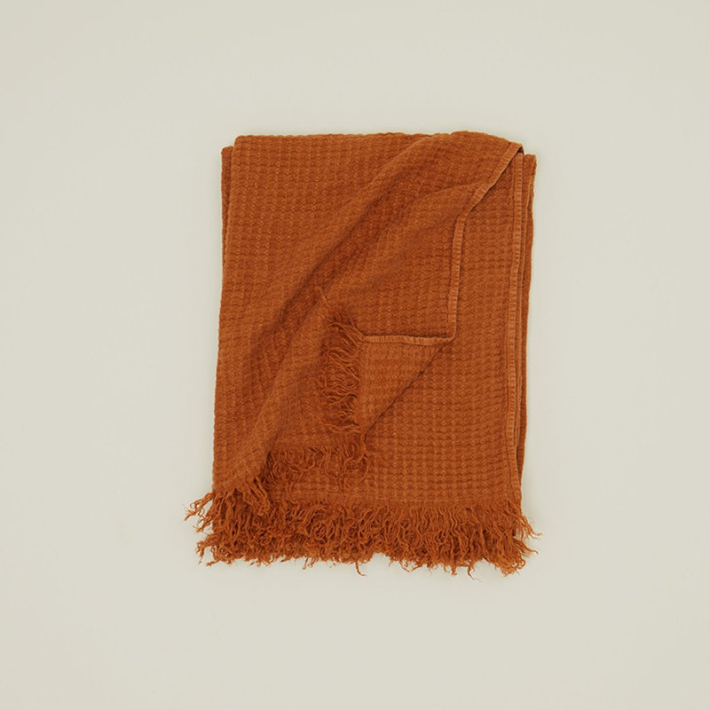 Simple Throw Blanket, Terracotta, 70" L x 50" W