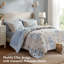 Ensemble de literie intemporel en polyester, motif floral rétro réversible pour chambre à coucher
