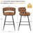 Bar Stools Set Of 4 Counter Height Velvet Upholstered Morden Barstools With High Backs 4 Metal Legs Chair For Kitchen Island Dining Room Bar-190608727