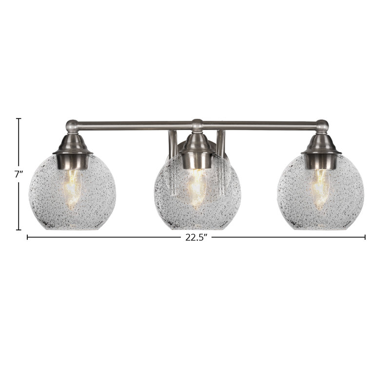 Michell 3-Light Bath Bar, Brushed Nickel