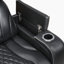Causeuse double inclinable électrique en cuir fleur avec barre centrale 72 po Barra-209576273